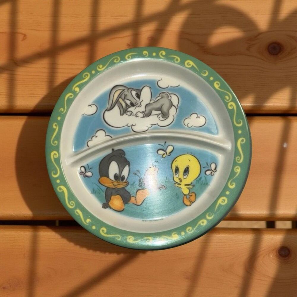 Vintage 1992 Looney Tunes Babies Collectible Dinner Plate Bugs Daffy Tweety